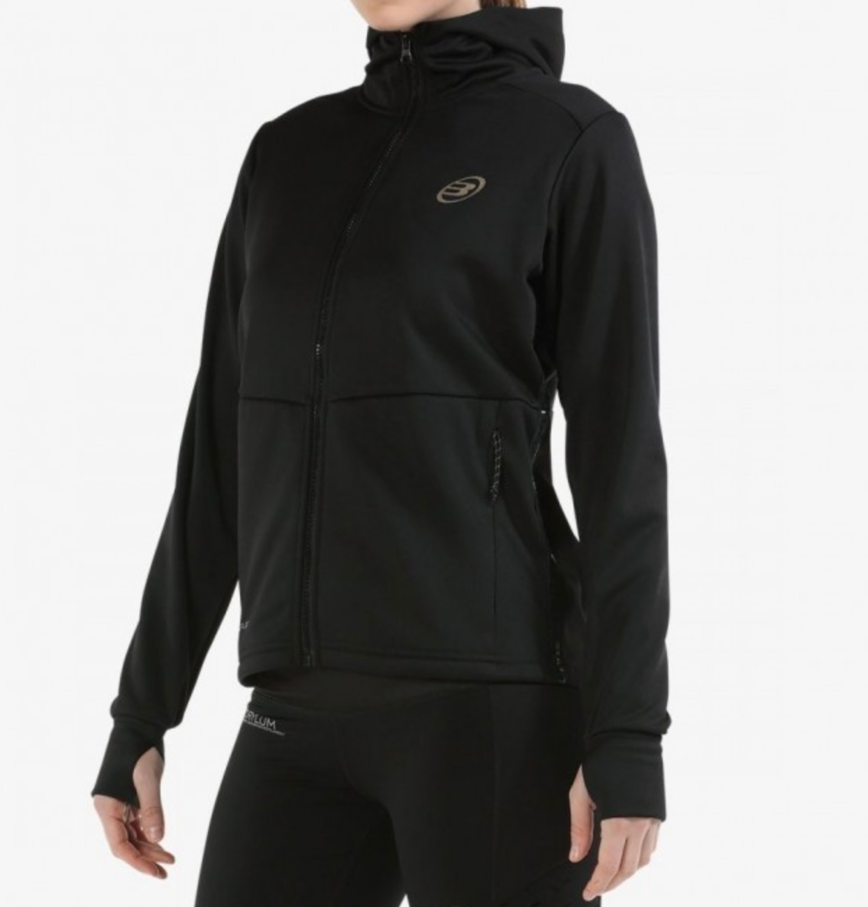 Sudadera Bullpadel Abada Negro Mujer