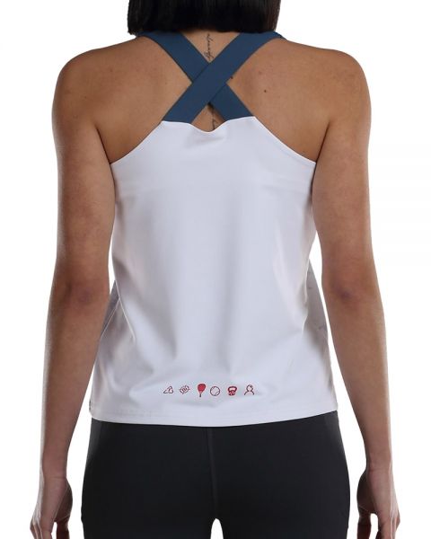 Camiseta tirantes Bullpadel Dilos Blanco