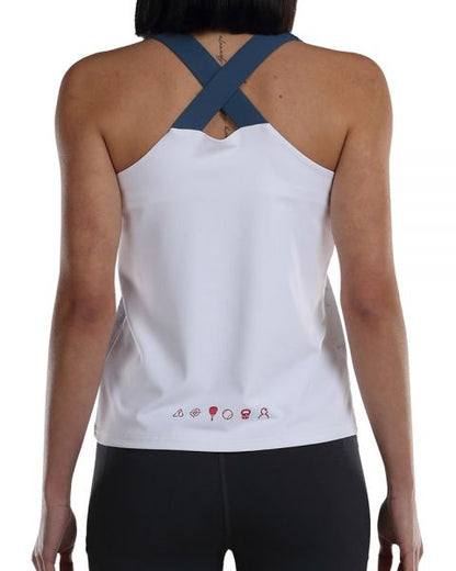 Camiseta tirantes Bullpadel Dilos Blanco