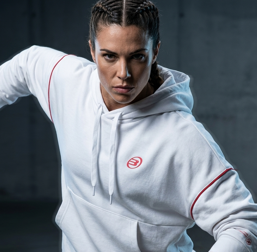 Sudadera Bullpadel Eluis Blanco