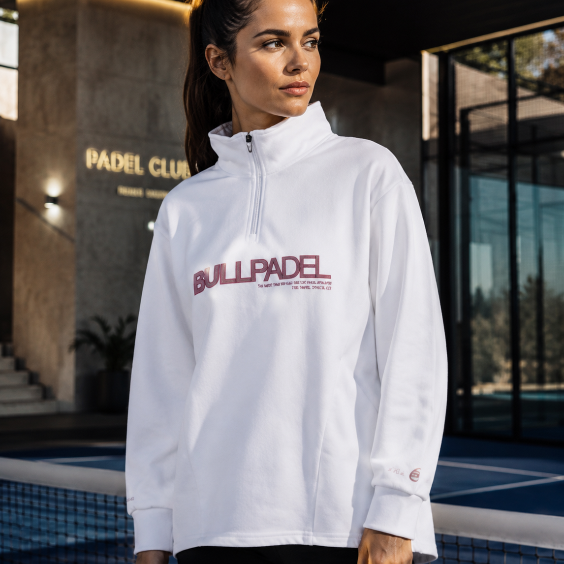 Sudadera Bullpadel Inane Blanco 012 Mujer