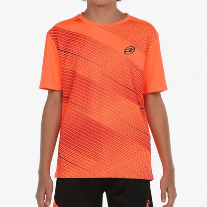 Conjunto Deportivo Junior Bullpadel Coral Flúor – Camiseta Técnica + Short Negro Premium