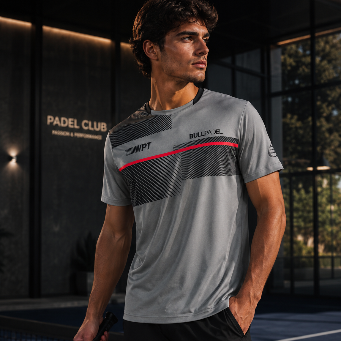Camiseta Bullpadel Redullu Gris Medio Vigoré WPT